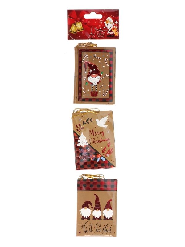  Set Mit 12 Weihnachtsgrußkarten 7X9Cm - Sortiert