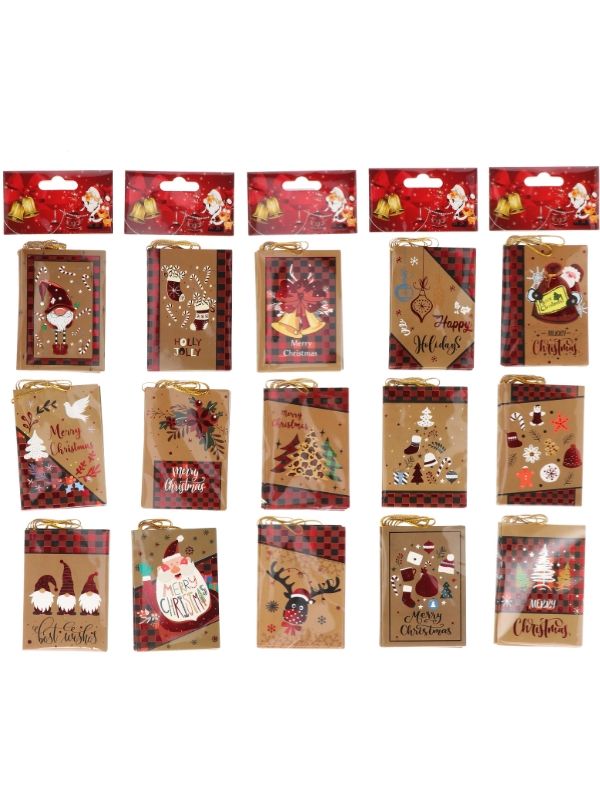  Set Mit 12 Weihnachtsgrußkarten 7X9Cm - Sortiert