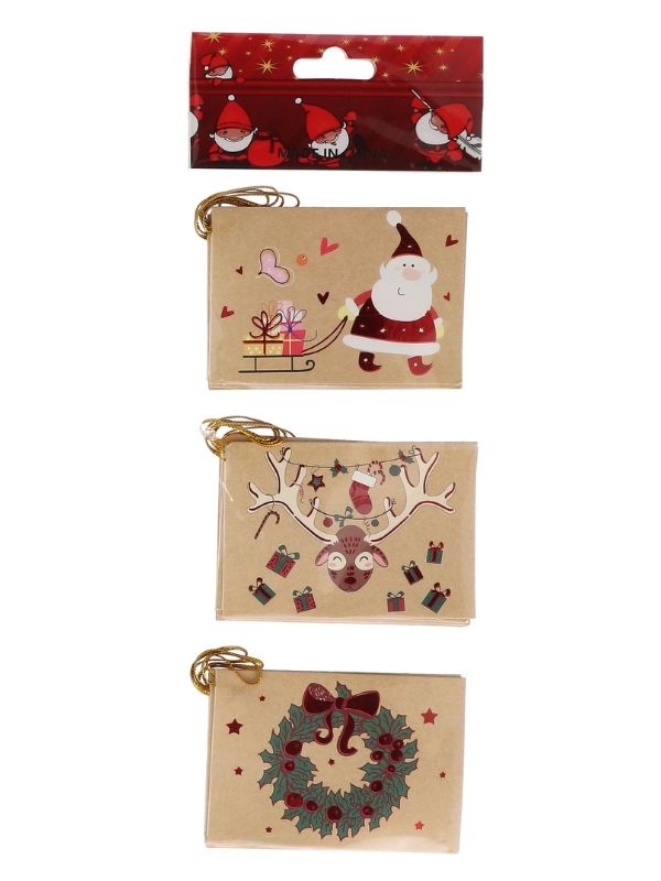  Set Mit 12 Weihnachtsgrußkarten 7X9Cm - Sortiert
