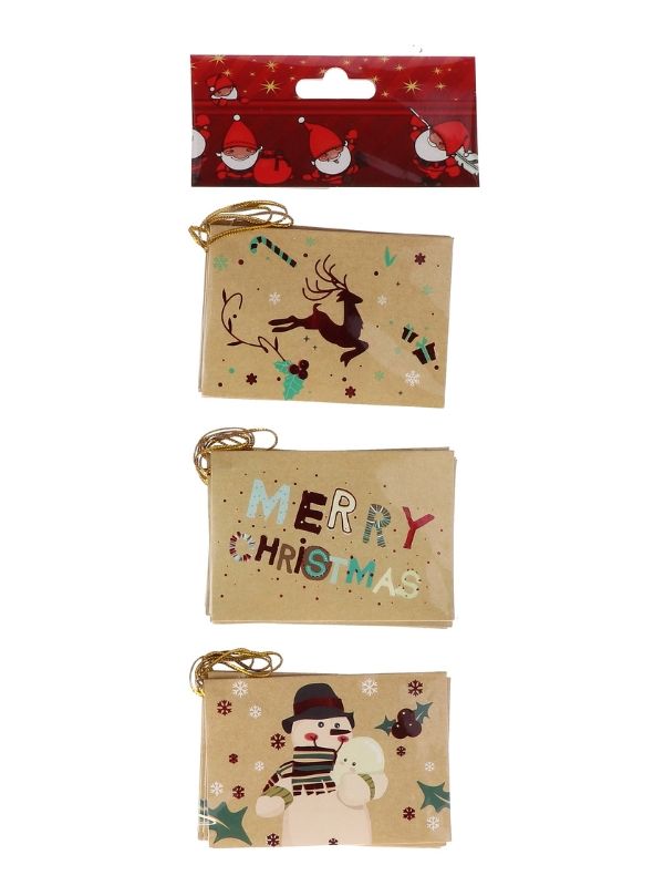  Set Mit 12 Weihnachtsgrußkarten 7X9Cm - Sortiert