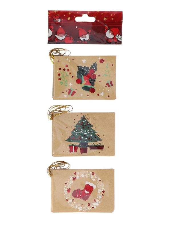  Set Mit 12 Weihnachtsgrußkarten 7X9Cm - Sortiert