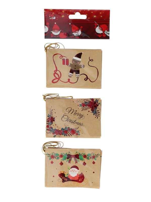  Set Mit 12 Weihnachtsgrußkarten 7X9Cm - Sortiert