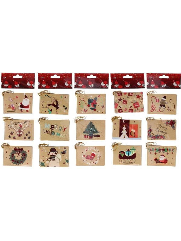  Set Mit 12 Weihnachtsgrußkarten 7X9Cm - Sortiert