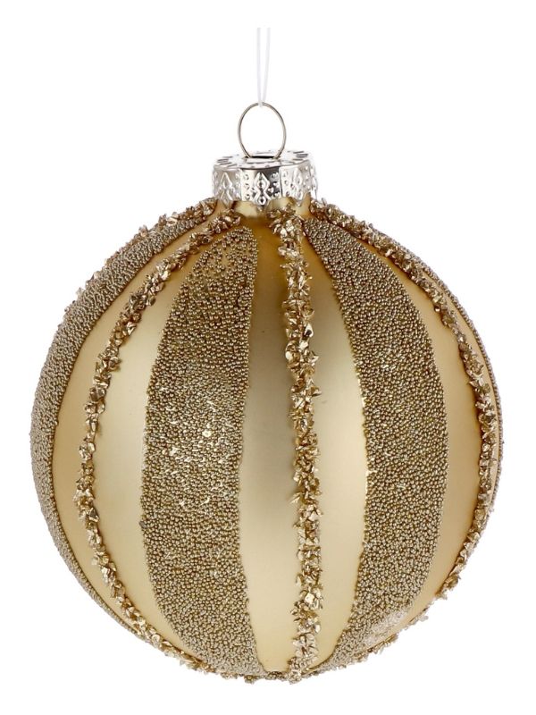 Weihnachtskugel Aus Goldglas 8Cm - Sortiert
