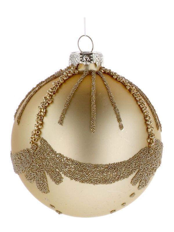  Weihnachtskugel Aus Goldglas 8Cm - Sortiert