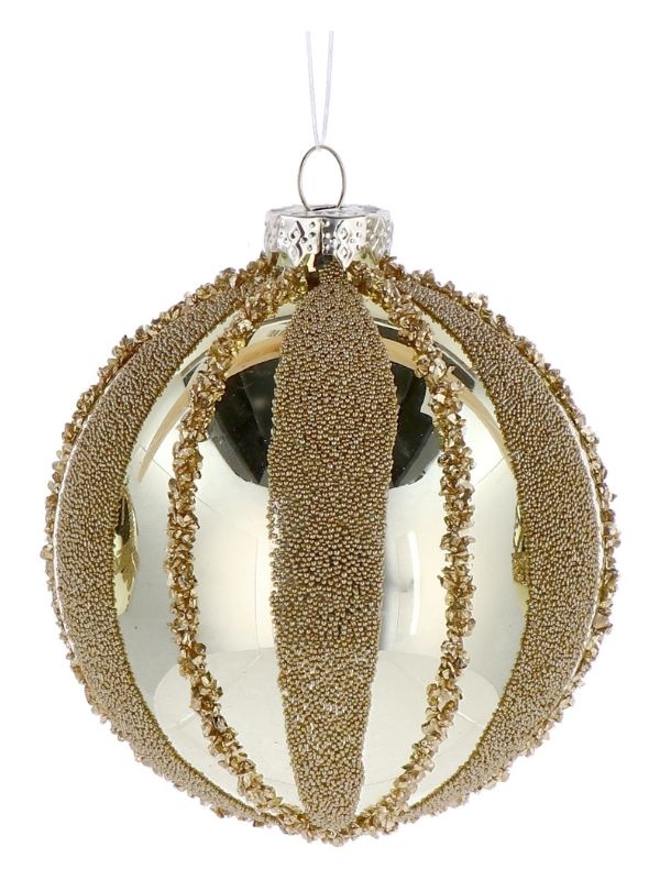  Weihnachtskugel Aus Goldglas 8Cm - Sortiert