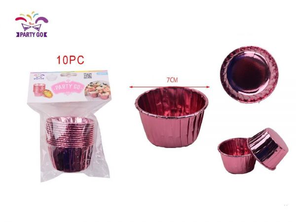 Pirottini per Cupcake Rosa Metallizzati
