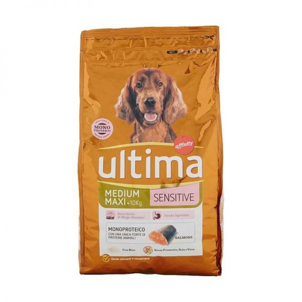 Ultima Dog Medium Maxi +10Kg Sensitive Monoproteico Salmone 1,5 Kg