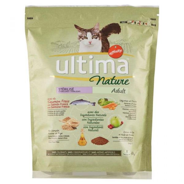 Ultima Nature Cat Sterilizzati Gatto Sdulto con Salmone Fresco 400 g