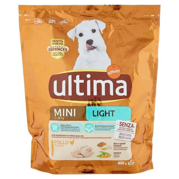 Ultima Dog Cane Mini 1-10 kg Light Pollo 800 g Piccola Taglia