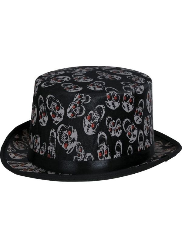 Accessorio Halloween Cilindro Con Teschi 