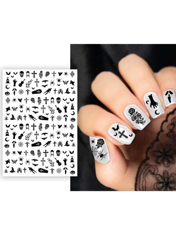 Accessorio Halloween Adesivi Per Le Unghie 10X7Cm