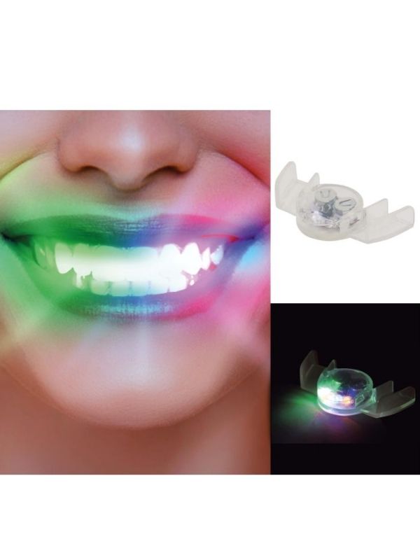 Accessorio Halloween Dentiera A Led Multicolore 
