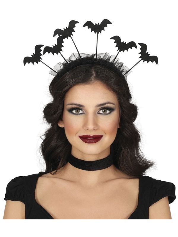 Accessorio Halloween Cerchietto Con Pipistrelli 