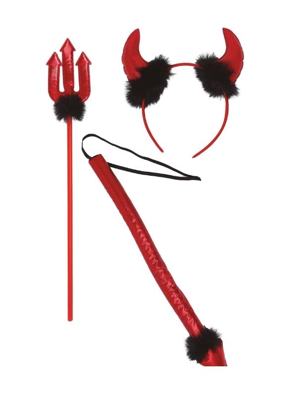 Accessorio Halloween Set 3 Pezzi Da Diavolo 