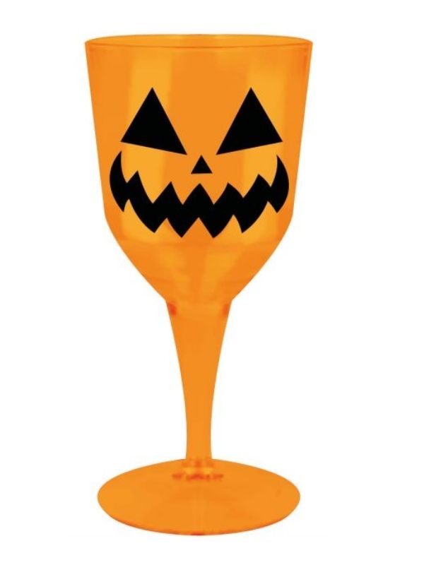 Party Halloween Verre À Vin Orange 9X21Cm