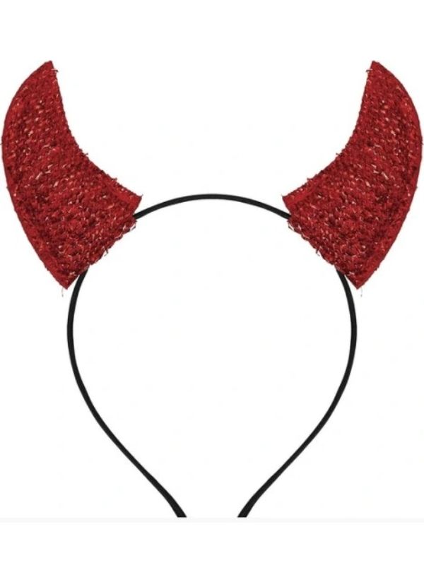 Accessorio Halloween Cerchietto Con Corna Da Diavolo Glitter 