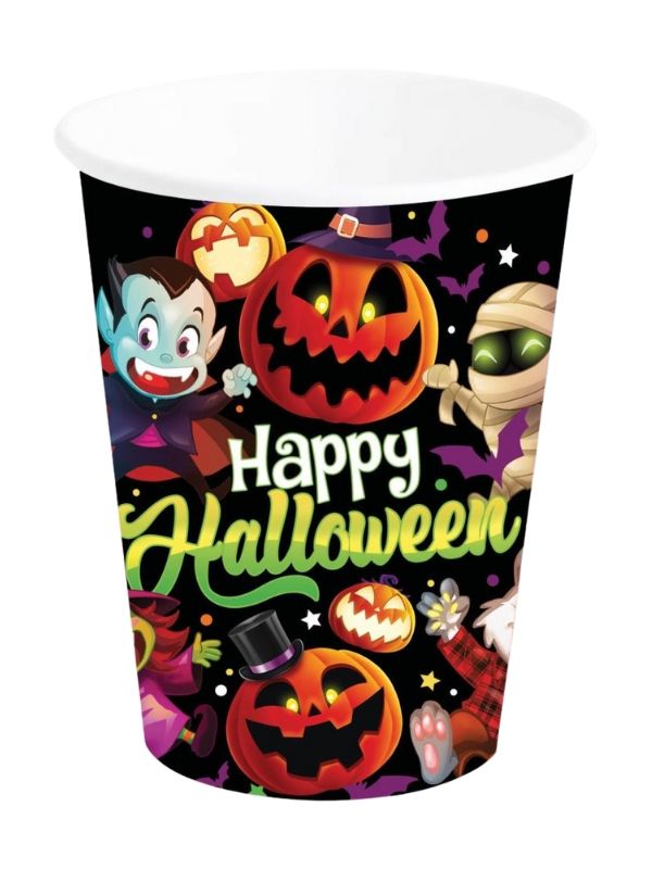 Party Halloween Lot De 6 Verres En Papier 240Ml