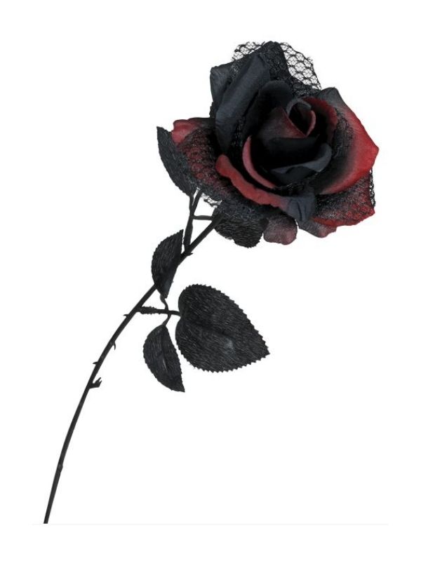 Accessorio Halloween Rosa Rossa E Nera 40Cm