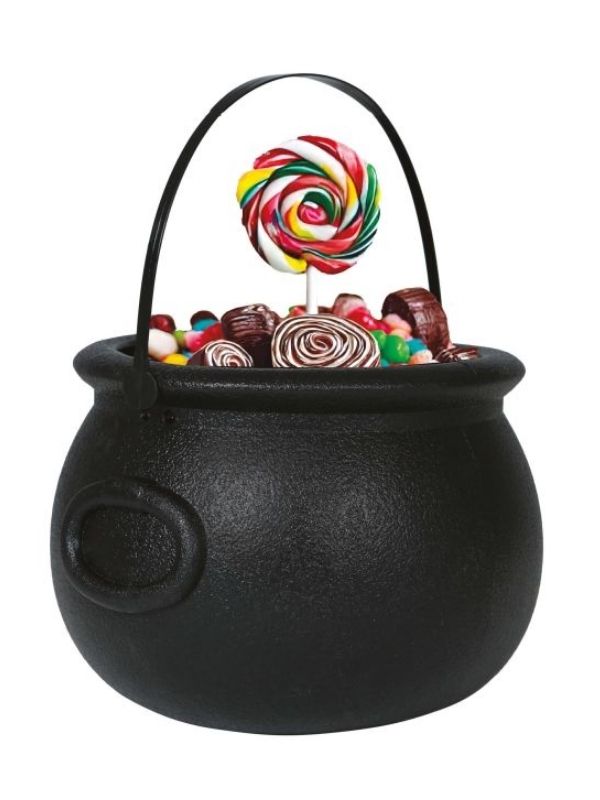Deco Halloween Calderone Porta Caramelle 16X20Cm