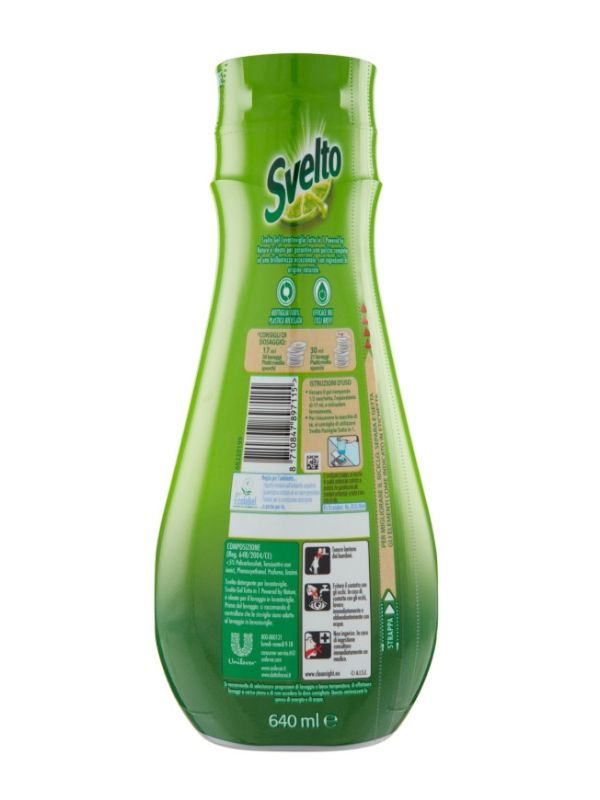 SVELTO Gel Lave-Vaisselle Tout En 2 Vinaigre Blanc 640Ml