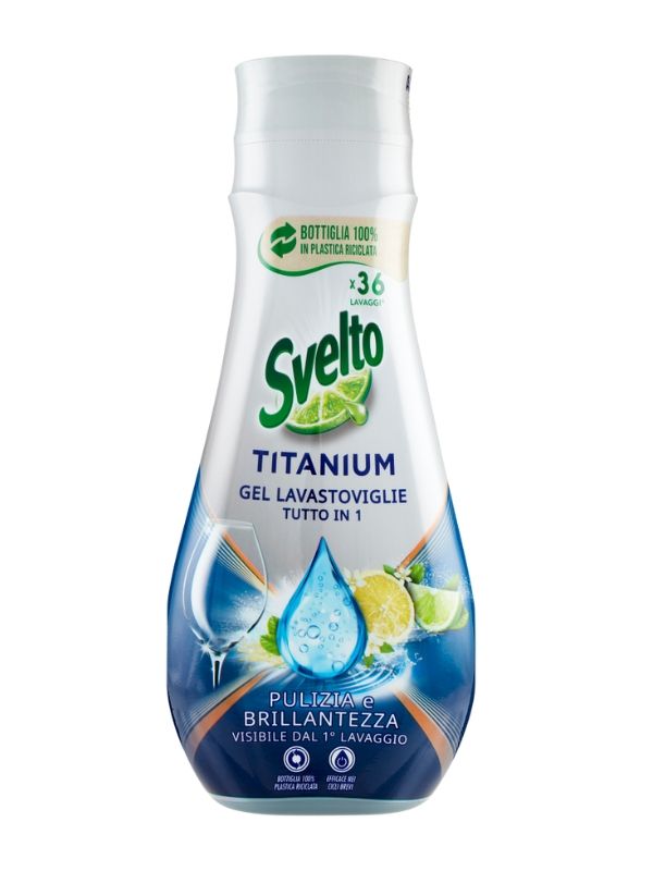 SVELTO Gel Lave-Vaisselle Tout En 1 Titanium 640Ml