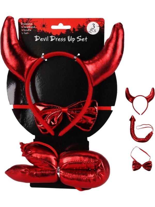 Accessorio Halloween 3 Pezzi Diavolessa 