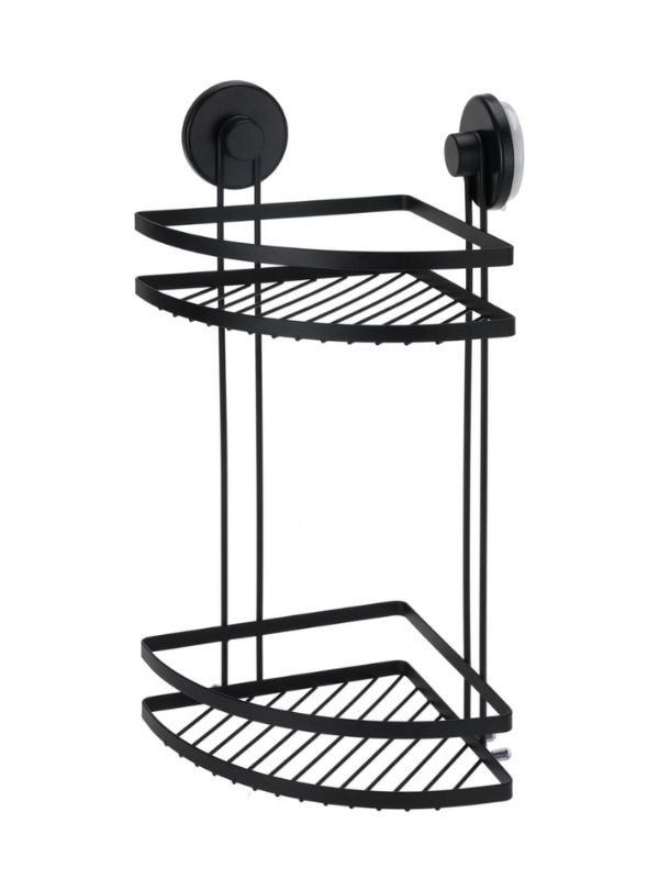 Badezimmer-Eckschrank, 2 Saugnäpfe, 37 cm