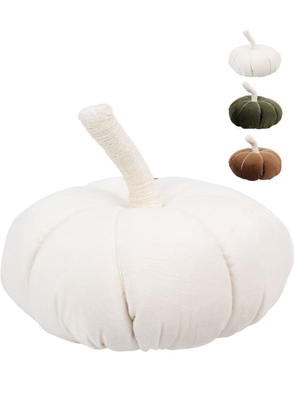 Décoration Automnale Citrouille En Tissu 20Cm - Assorti
