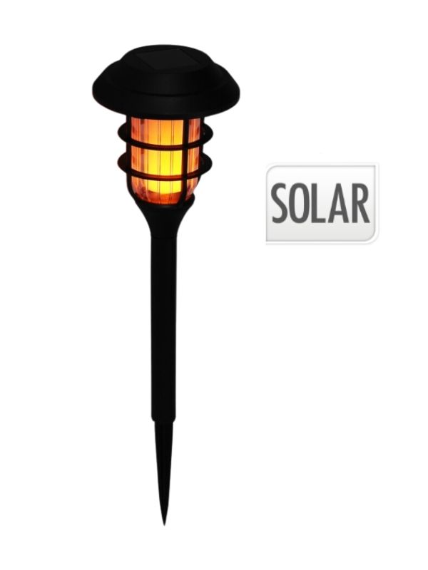Lampada Solare Da Esterno Con Led In Plastica 12x43cm