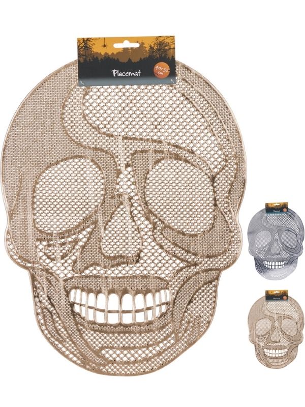Déco Halloween Per La Casa Tovaglietta A Forma Di Teschio 40X29Cm - Assortito