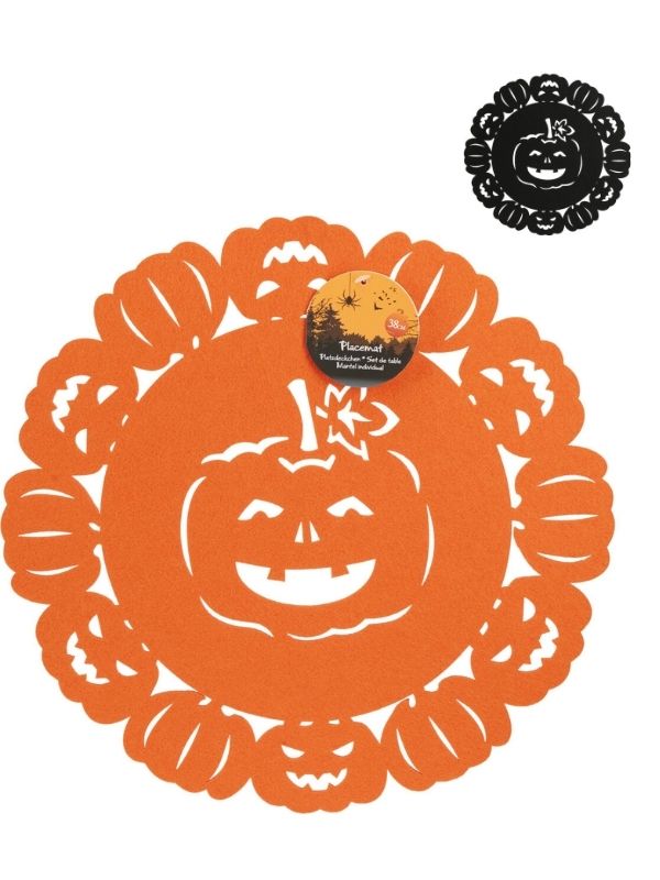 Déco Halloween Per La Casa Tovaglietta Zucca 38Cm - Assortito