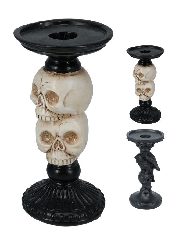 Déco Halloween Per La Casa Candeliere Teschi 10X22Cm - Assortito