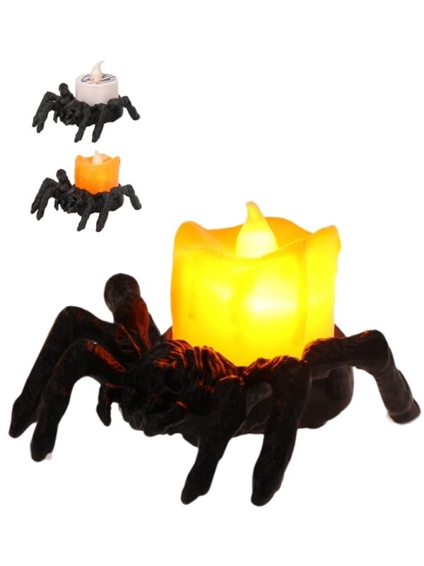 Déco Halloween Per La Casa Ragno Con Luce Led 8Cm - Assortito