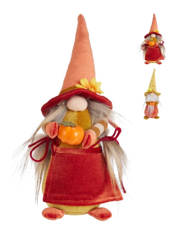 Décoration Automnale Gnome En Peluche 31Cm - Assorti