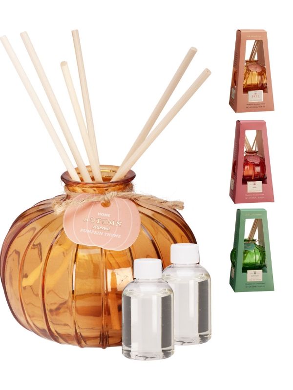 Décoration Automnale Diffuseur De Parfum En Verre En Forme De Citrouille 100Ml - Assorti