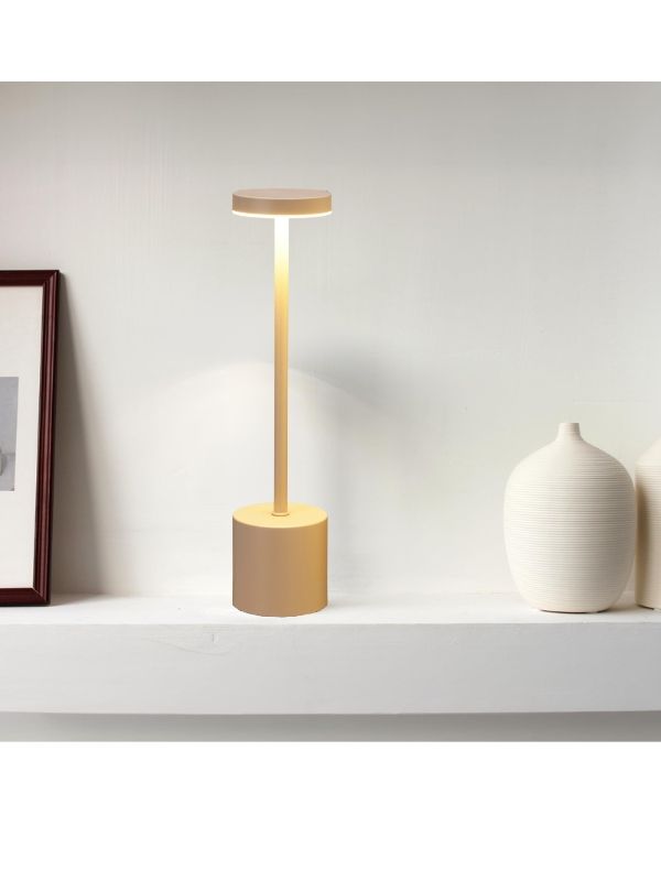 Lampe De Table Tactile Crème 8X34Cm