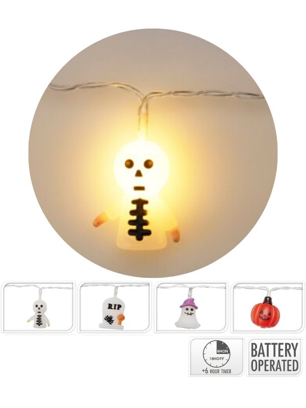 Déco Halloween Per La Casa Ghirlanda Con Luci Led 165Cm - Assortito