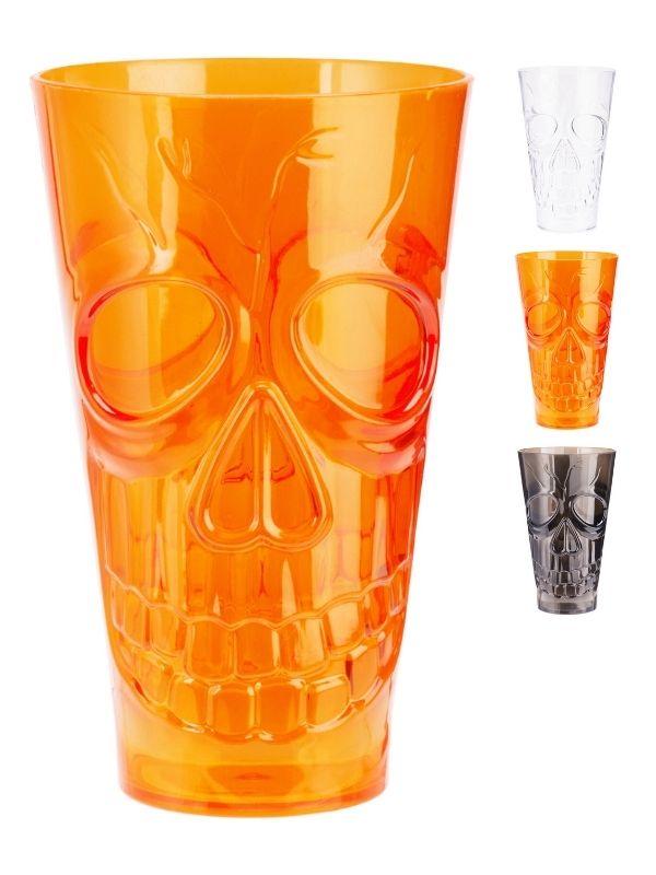 Déco Halloween Per La Casa Bicchiere Teschio 550Ml - Assortito