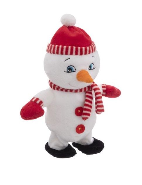 Schneemann In Bewegung 34Cm - Weihnachtsdeko