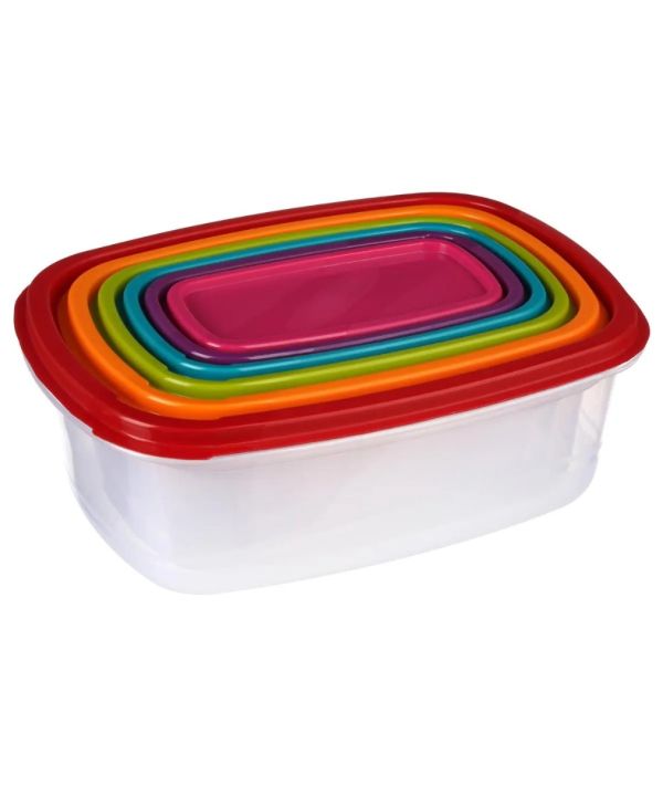 Set Da 6 Contenitori Rettangolari Per Alimenti