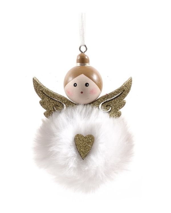 Addobbo Albero di Natale Palla 10 cm con Angelo 