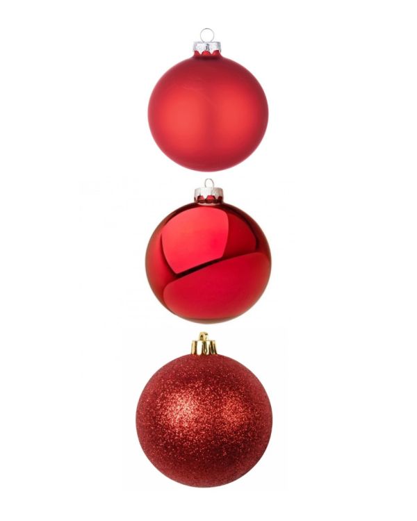 Rote Weihnachtskugel Aus Kunststoff 120Mm - Weihnachtsdekoration