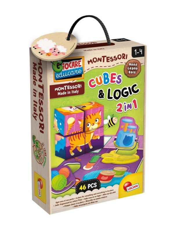 MONTESSORI Baby Cubes And Logic In Legno