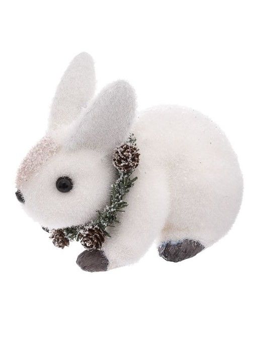 Kleiner Weißer Hase 14Cm - Weihnachtsdeko