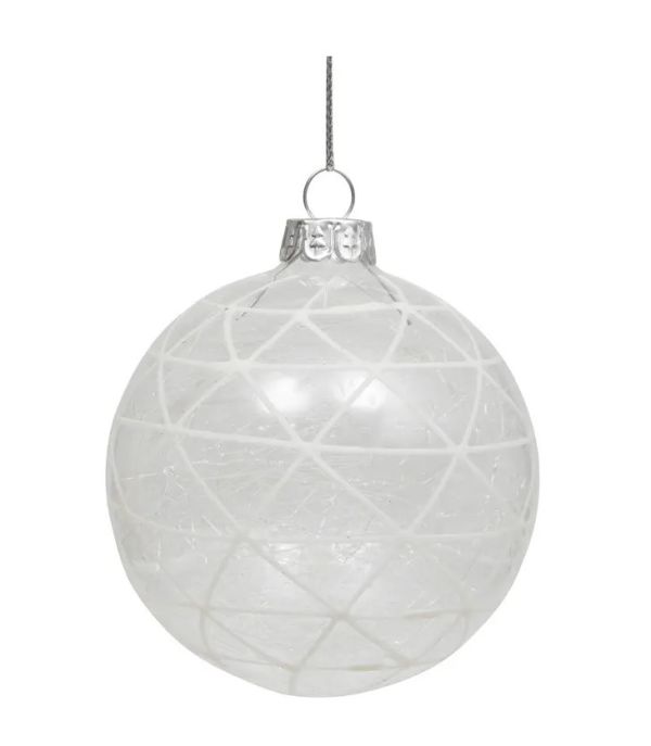 Pallina In Vetro Da Appendere 80Mm - Decorazione Natalizia