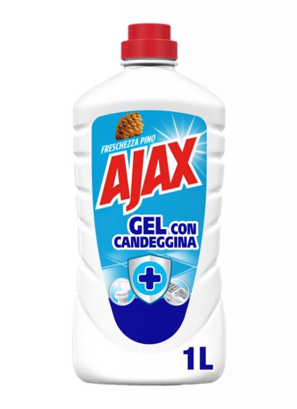 AJAX Detersivo Per Pavimenti In Gel Con Candeggina 1L