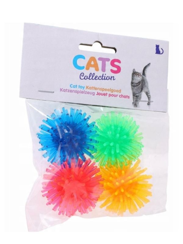 Jouet Pour Chat 4 Balles Colorées 