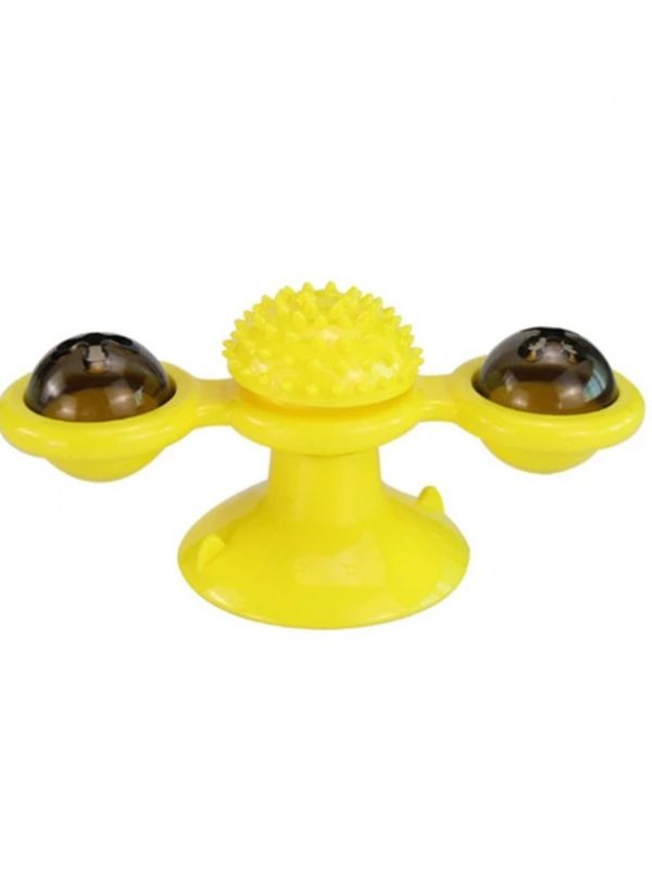 Jouet Pour Chat Ventouse Avec Boules Led 15X7Cm