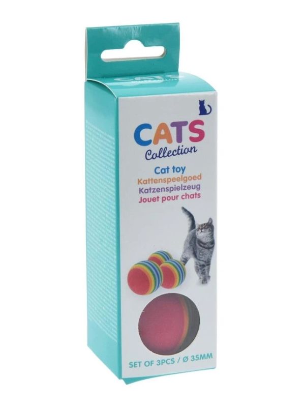 Jouet Pour Chat 3 Balles 3.5Cm